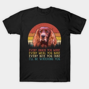 Vintage Every Snack You Make Every Meal You Bake Irish Setter T-Shirt